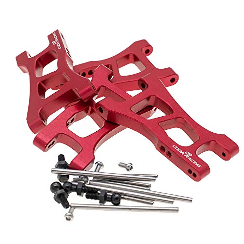 4-Pack Alloy Front&Rear Suspension Arms for Traxxas 1/18 LaTrax Teton Desert Prerunner SST -Replaces Part 7630 - color: Red