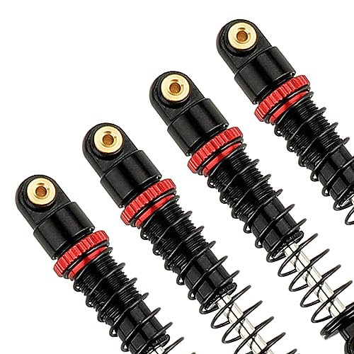 4PCS 40mm shocks Damping Shock Absorber Damper for 1/24 Axial SCX24 AXI90081 RC Crawler Car Upgrade Parts (Black) - color: Black