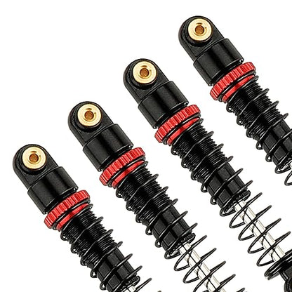 4PCS 40mm shocks Damping Shock Absorber Damper for 1/24 Axial SCX24 AXI90081 RC Crawler Car Upgrade Parts (Black) - color: Black