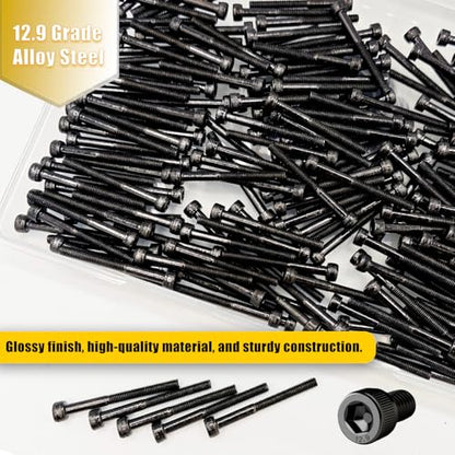 M3 x 30mm Screws 200pcs, Hex Socket Head Cap Screws Bolts for 3D Printer, DIY, 12.9 Grade Alloy Steel Black Zinc Plated, Allen Drive Half-Thread Machine Screws - size: M3*30mm 200pcs