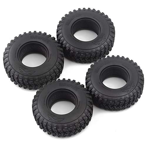INJORA RC Tires 1.9inch 4Pcs RC Rubber Tyre Set Wheel Tires for 1:10 RC Crawler Axial SCX10 SCX10 III AXI03007 D90 TF2 MST Tamiya - size: 105mm
