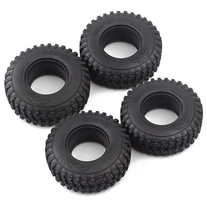 INJORA RC Tires 1.9inch 4Pcs RC Rubber Tyre Set Wheel Tires for 1:10 RC Crawler Axial SCX10 SCX10 III AXI03007 D90 TF2 MST Tamiya - size: 105mm