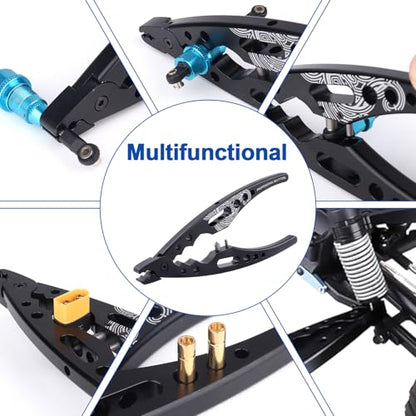 Metal Shock Absorber Pliers Rod Ball Clamp Multi-Function RC Tool for RC Model 1/8 1/10 1/16 1/18 RC Car Crawler Truck