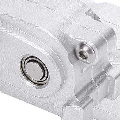 1/10 RC Transfer Case Replacement, Metal Chassis Frame Accessory, CNC Machined Aluminum Alloy Gearbox for 313mm Wheelbase Crawler Car, High Performance Upgrade Part with Anodized S (Silver) - color: Silver