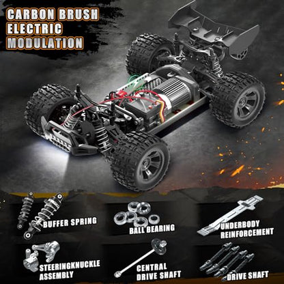 YESHIN 1:18 All Terrain RC Car for Adults, 36KM/H High Speed RC Monster Truck, 4X4 Waterproof Remote Control Car with Two 7.4V 1500mAh Rechargeable Batteries