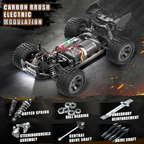 YESHIN 1:18 All Terrain RC Car for Adults, 36KM/H High Speed RC Monster Truck, 4X4 Waterproof Remote Control Car with Two 7.4V 1500mAh Rechargeable Batteries