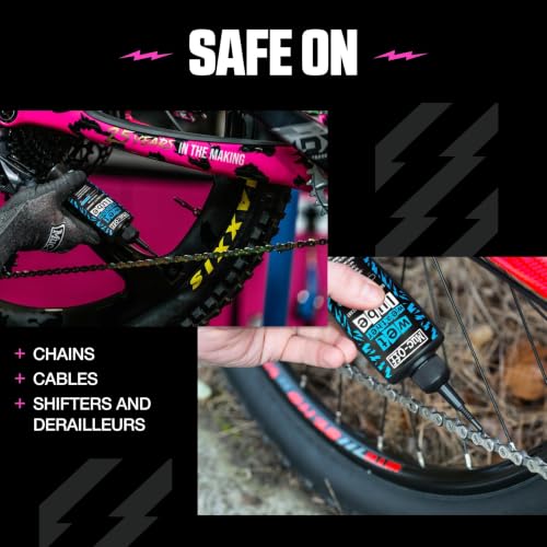 Muc-Off Chain Wet Lube 120ml | Biodegradable Bicycle Chain Lubricant Wet | Reduces Friction & Extends Chain Life | Wax-Based Formula Repels Water | Suitable for MTB & Road Bikes - size: 120ml