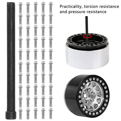 VGEBY RC Car Screw 50Pcs RC Car Wheel Rims Hub Screws Stainless Steel Screws for 1/10 RC Crawler Car - size: M2.5