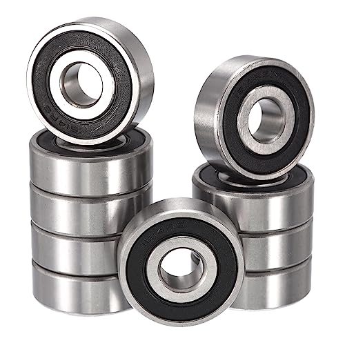 1614-2RS Deep Groove Ball Bearings, ID 3/8" x OD 1-1/8" x Width 3/8" Double Rubber Sealed Ball Bearing Pre-Lubricated Chrome Steel Z2 Lever 10pcs - size: 1614-2RS 3/8"x1-1/8"x3/8"
