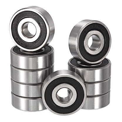 1614-2RS Deep Groove Ball Bearings, ID 3/8" x OD 1-1/8" x Width 3/8" Double Rubber Sealed Ball Bearing Pre-Lubricated Chrome Steel Z2 Lever 10pcs - size: 1614-2RS 3/8"x1-1/8"x3/8"