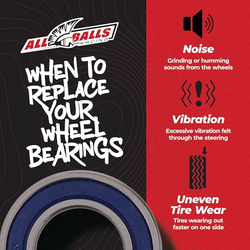 All Balls Racing Wheel Bearing Kit for Honda Motorcycle CBR1000RR 2003-2007 | OEM replacement, fits CBR600RR, 600 engines, for motorcycle, 25-1492