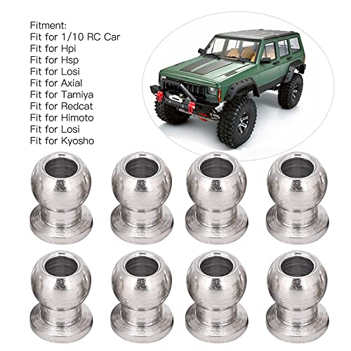 8Pcs Metal RC Car Rod Ends Ball Joint Linkage Compatible with 1/10 Hpi/Hsp/Losi/Axial//Redcat/Himoto/Losi RC Car Model Car Accessories
