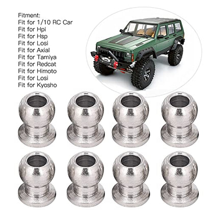 8Pcs Metal RC Car Rod Ends Ball Joint Linkage Compatible with 1/10 Hpi/Hsp/Losi/Axial//Redcat/Himoto/Losi RC Car Model Car Accessories