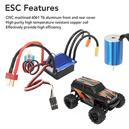 RC Brushless Motor 2435 4800KV 25A Electric Speed Controller Brushless Motor ESC Combo forTraxxasHSPWltoys 1/16 1/18 RC