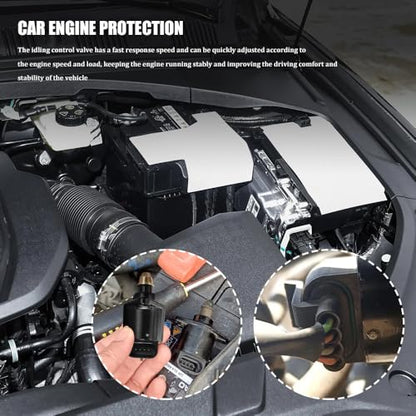 Car Idle Speed Control Valve, Automotive Fuel Injection Idle Air Control Valve for Stable Engine Operation Compatible with King Kong Idle Motor, Auto Replacement Parts #90380 10526 90325864