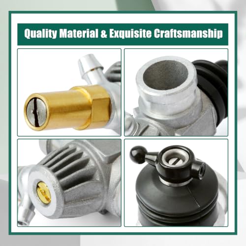 YUXIVCNE 21982000 11K Slide Carburetor Compatible with OS Max 18TZ 18TM 21TM Nitro Carb Replacement 3-Needle Adjustable Smooth Throttle & Easy Tuning Sealed Sturdy Precise Fuel Control