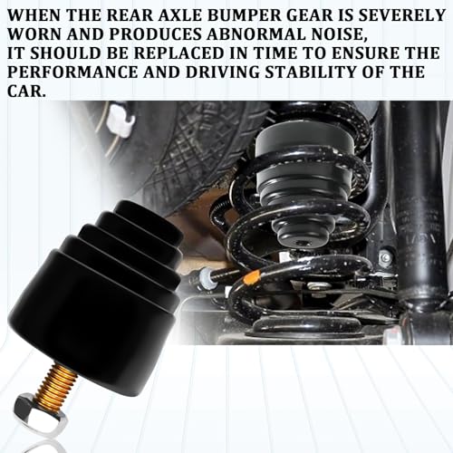 2 PCS Suspension Bump Stopper, Rubber Rear Suspension Shock Bump Stop Block with Screw Kit, Universal Shock Absorbers Bump Stops Replacement for Cars Trucks and Off-road Vehicles