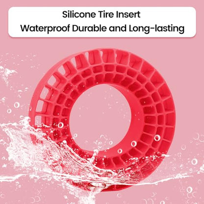 OGRC Silicone Rubber Tire Inserts Foam Fit 1.9 Wheel Tires 1/10 Crawler Accessories (Red) - color: Red