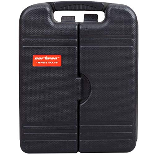 CARTMAN 136-Piece Household Tool Set, Home Repair Kit With Storage Case Box | Complete tool assortment for home repairs, office fixes, dorm needs, furniture setup, crafting, and everyday household fixes. - style: 136 PC