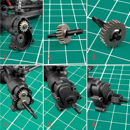 1 Set Steel Portal Drive Stub Axles +5mm Extended for Redcat Ascent 1/18 RC Crawler Car Upgrades Parts - color: +5mm