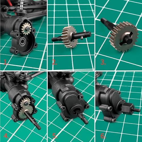 1 Set Steel Portal Drive Stub Axles +10mm Extension for Redcat Ascent 1/18 RC Crawler Car Upgrades Parts - color: +10mm