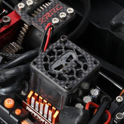 35mm×35mm Carbon Fiber RC Cooling Fan Cover - Universal Brushless Motor Heatsink/ESC Fan Guard Shield Shroud - for RC Cars, Trucks, Boats, Drones (Skull Style) - style: 35mm / Skull Style