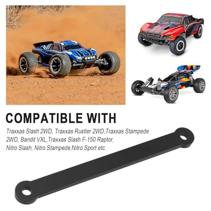 Hobbypark Aluminum Tie Bar and Suspension Hinge Pins for 2WD Traxxas Rustler VXL Slash Stampede Bandit Nitro Sport,Replacement of 2532 2640 (Black) - color: Black