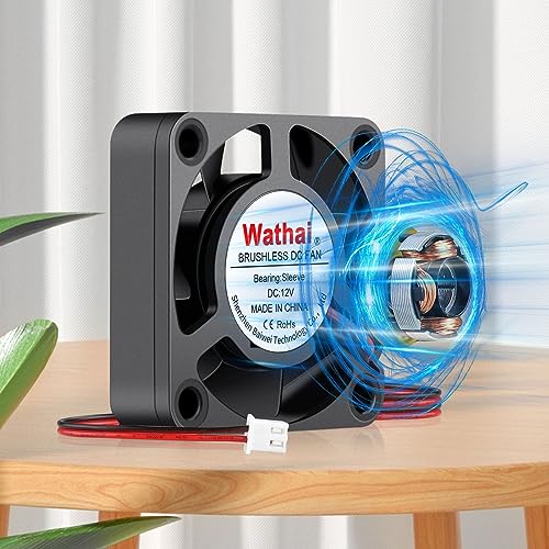 Wathai 4Pack 12 Volt 40mm 4010 DC Brushless Cooling Fan 12V 2Pin 40X40X10mm | Small DC fan for DVR and 3D Printer Hotend Extruder or DIY Small Appliances Series Repair Replacement - style: 12V 2P Sleeve
