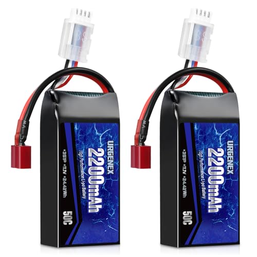 3S Lipo Battery 2200mAh 11.1V 50C High Discharge Rate Shorty Pack RC Battery with Dean-Style T Plug Fit for RC Airplane Quadcopter Helicopter FPV Dron and RC Car Truck Boat