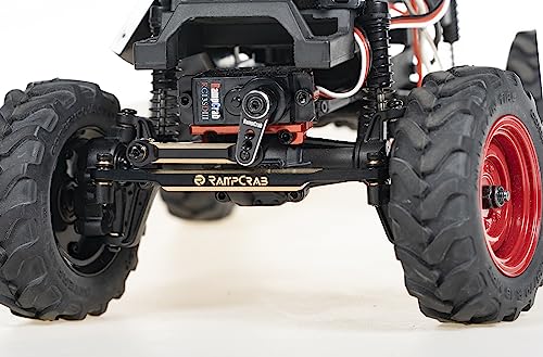 Brass Steering Links for FCX24, Steering Rod Tie Linkages Set for FMS FCX24, Fit for 1/24 RC Crawler Car FCX24 Power Wagon Butcher, Max Smasher Big Foot Monster Truck, K5 Blazer, Black - color: Black