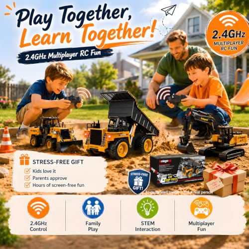 Remote Control Dump Truck RC Truck Construction Vehicle Truck Toys with Rechargeable Battery for Toddlers Kids Boys and Girls - style: Dump Truck