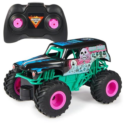 Monster Jam Nitro Neon Grave Digger 1:24 Scale RC Truck – Full-Function Remote Control Monster Truck (Official Spin Master)