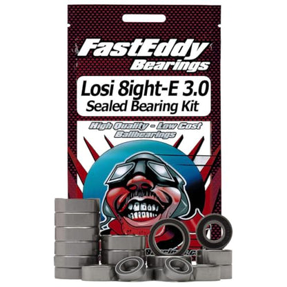 FastEddy Bearings Compatible with Team Losi 8ight-E 3.0 Sealed Bearing Kit