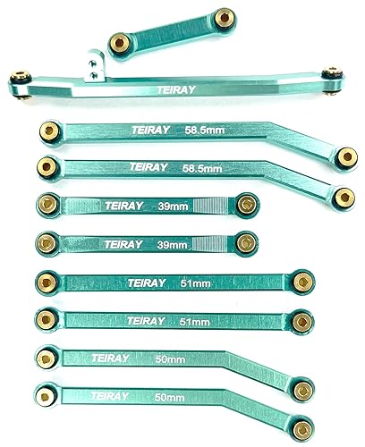 SCX24 Links Upgrades High Clearance RC Crawler Car Steering Rod Tie for AXIAL 1/24 SCX24 AXI00001 C10 AXI00002 Wrangler JLU AXI00006 Bronco (Apple Green) - color: Apple Green