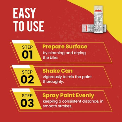 Spray.Bike Spray Paint - Coventry Red (Vibrant Red) | Designed Mainly for Bicycles | Multi-Use Acrylic Spray Paint for Metal, Plastic | High Coverage Bike Paint, 400ml - color: Coventry Red