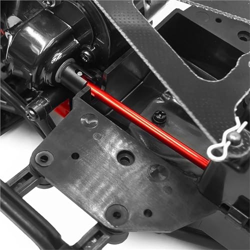 RC Car Transmission Shaft For Tamiya 1/10 For HotShot 58391 4WD Buggy Truck RC Car Parts Center Drive Shaft Joint Drive Cup Dog Bone Transmission Shaft Accessories(Red) - color: Red