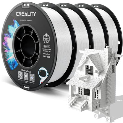 Official CREALITY PETG 3D Printer Filament 1.75mm 4KG White*4 | High Precision Strong Toughness, Odorless Better Flow Moistureproof 3D Printing Ender Filament - color: Petg-4kg White&white&white&white, size: 1.75 mm