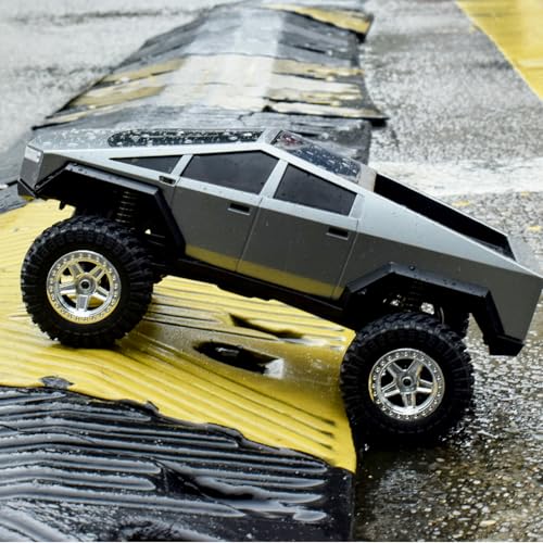 RC Car Shell Pickup Hard Body Shell with Front Rear Bumpers for TRX4M Bronco Defender 1/18 RC Crawler Chassis (Gray) - color: Gray