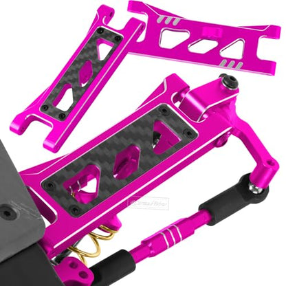RC Upgrades Part for 1/10 ECX 2WD Series RC Car,Alloy Adjustable Turnbuckles Camber Links,Suspension Arms,Left Right Caster Blocks,Front Steering Block,Rear Stub Axle Carriers,Pink - color: Pink(1set)