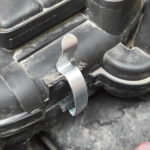 4 PCS Air Filter Clips, Car Intake Cleaner Housing Box Lid Retaining Clip for Fastening Connection, Heavy Duty Metal Air Cleaning Filter Cover Spring Clamps for Cars Trucks SUVs