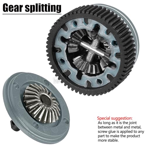 RC Upgrades Part for 1/10 Slash 2WD Rustler Stampede Bandit VXL XL-5,Aluminum Gearbox Transmission Gear Differential Transmission Gear,Titanium - color: Titanium(Upgrades Part)