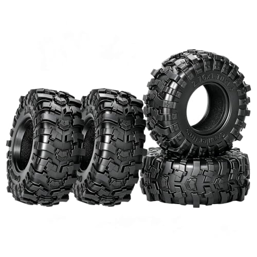 RC 1.3" Soft Rubber Wheel Tires for 1/24 1/18 SCX24 TRX4M RC Crawler Car,Soft Sticky Wheel Tires,Wheels Fetal Skin(4PCS)-B - style: Rubber Wheels-B