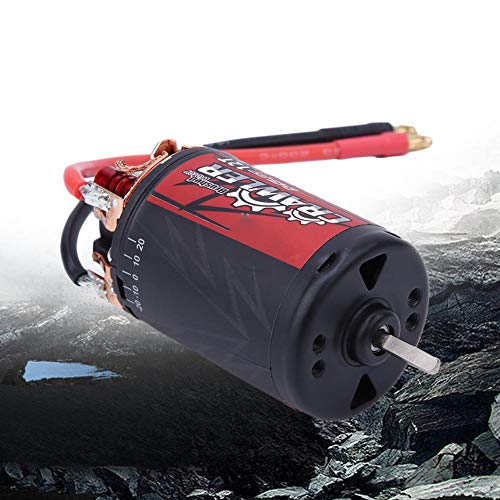 Dilwe RC Car Motor RC Car Parts, Metal+Plastic 550 Brushed Motor 5-Slot RC Motor Compatible with 1/10 RC Crawler Car RC Accessories(12T)