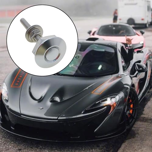 4Pcs Quick Latch Hood Pins, Universal Aluminum Quick Release Lock Latch Bumper, License Plate Lock Clip for Bumper Hood or DIY 1.25 inch(Silver) - color: Silver