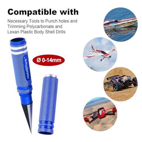 Hobbypark Steel Metal 0-14mm Hole Puncher Reamer for RC Body Shell Drills Tool