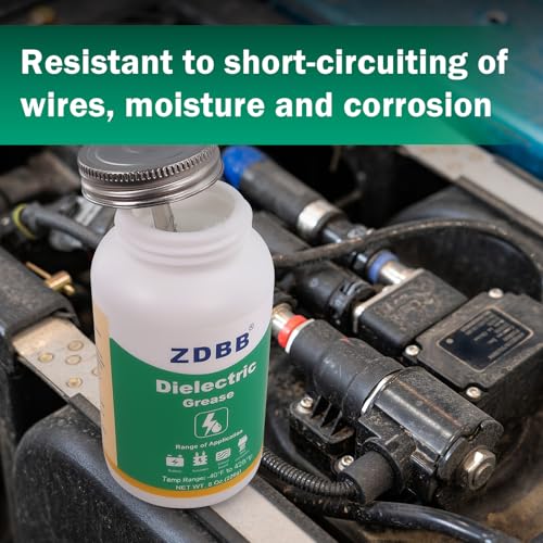 ZDBB Dielectric Grease for Automotive Electrical Connectors, Electric Silicone Paste with a Brush, Di Electric Grease Spark Plug, Battery Terminal, Wiring, Marine Against Salt Corrosion 8 oz (1pcs) - size: 1 Pack(8 OZ)