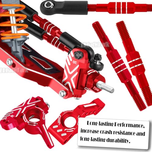 RC Upgrades Part for 1/10 Rustler Stampede (VXL) 2WD,A-Arm,Shock,Drive Shaft,Caster Block,Steering Blocks,Stub Axle Carriers,Steering Bellcranks,Links,Shock Tower,Front Bulkhead,Red - color: Red - (Rc Upgrades)
