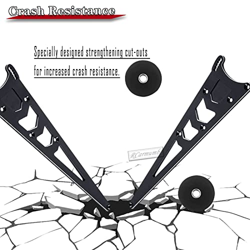 Wheelie Bar Kit Upgrades Part for 1/10 Slash 2WD,Rustler,Bandit,Aluminim Alloy Adjustable Wheelie Bar Kit Tail Wheel Head up Wheel Assembly RC Upgrades Part.