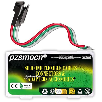 15Pieces JST SM 2.5mm 3 Pin 20AWG Silicone Connector Kit 20cm Set | Premium Automotive Wiring, Heavy Duty Terminals, Reliable Circuit Board, High Temperature Housing, Easy Project Assembly - size: 3-Pin, style: JST-SM-F