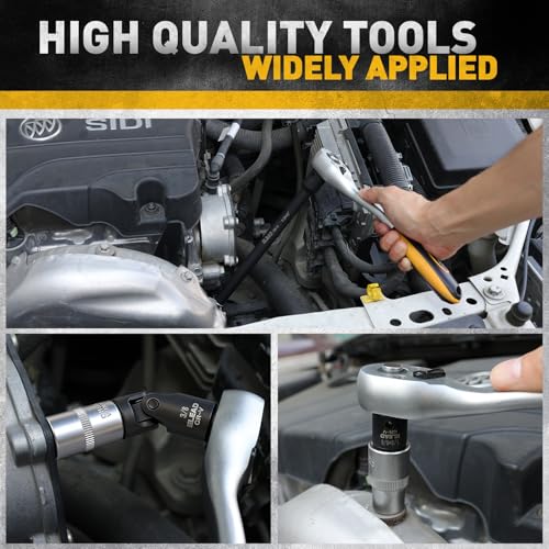 18-Pieces Impact Socket Extension Set: 1/4", 3/8" & 1/2" Drive Socket Extension Bar, Socket Adapter Set, Swivel Universal Joints & Impact Coupler - style: Impact Socket Extension